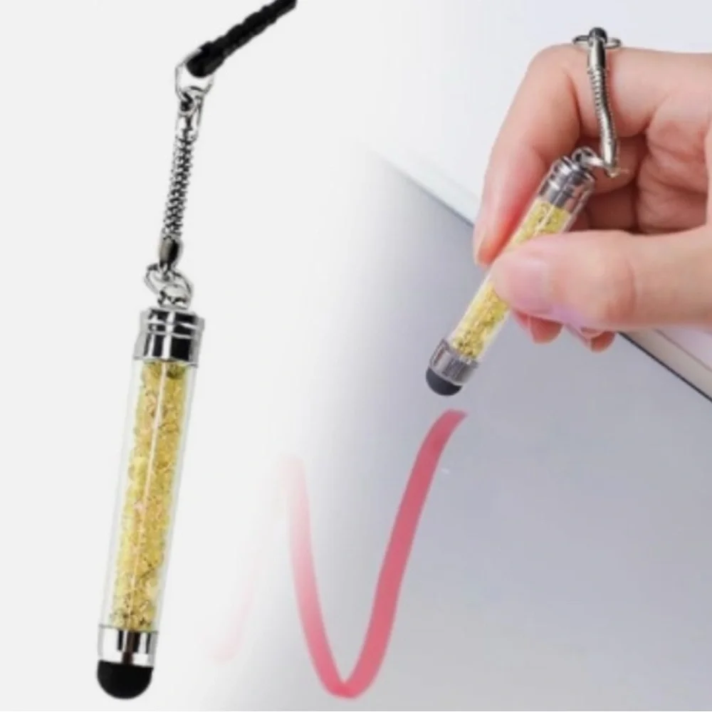 💞 New Gold Mini Stylus Pen for Touchscreen Devices with Headphone Jack Plug